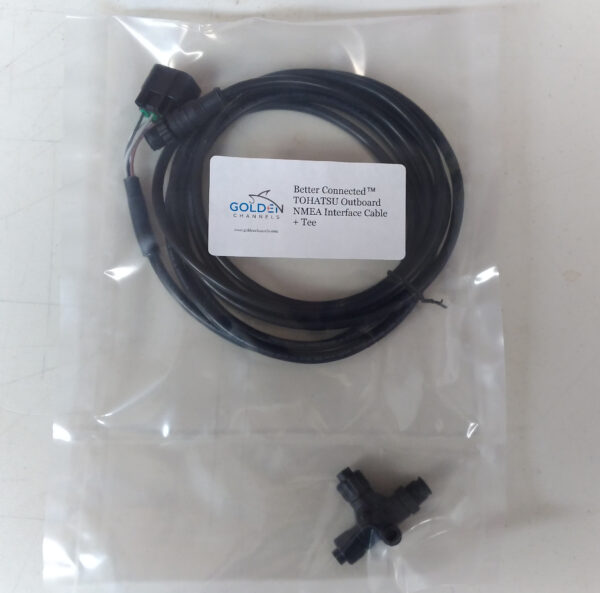 Photo of Golden Channels Better Connected™ Tohatsu Outboard NMEA Interface Cable + Tee for Tohatsu Onboard Communications System (TOCS)