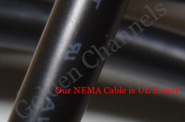 Picture of Golden Channels NMEA Cable Jacket Showing UL Marking for Safety