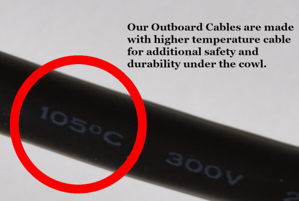 Picture of Golden Channels Outboard NMEA Cable with 105C Temperature Rating for Safety